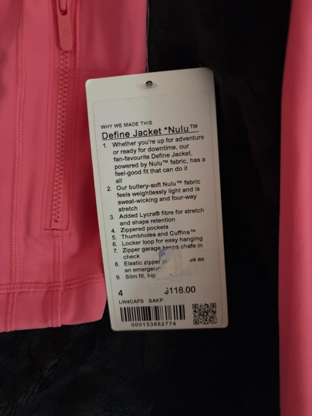 lululemon athletica Coral Pink Full-Zip Utility Jacket - Picture 2 of 3